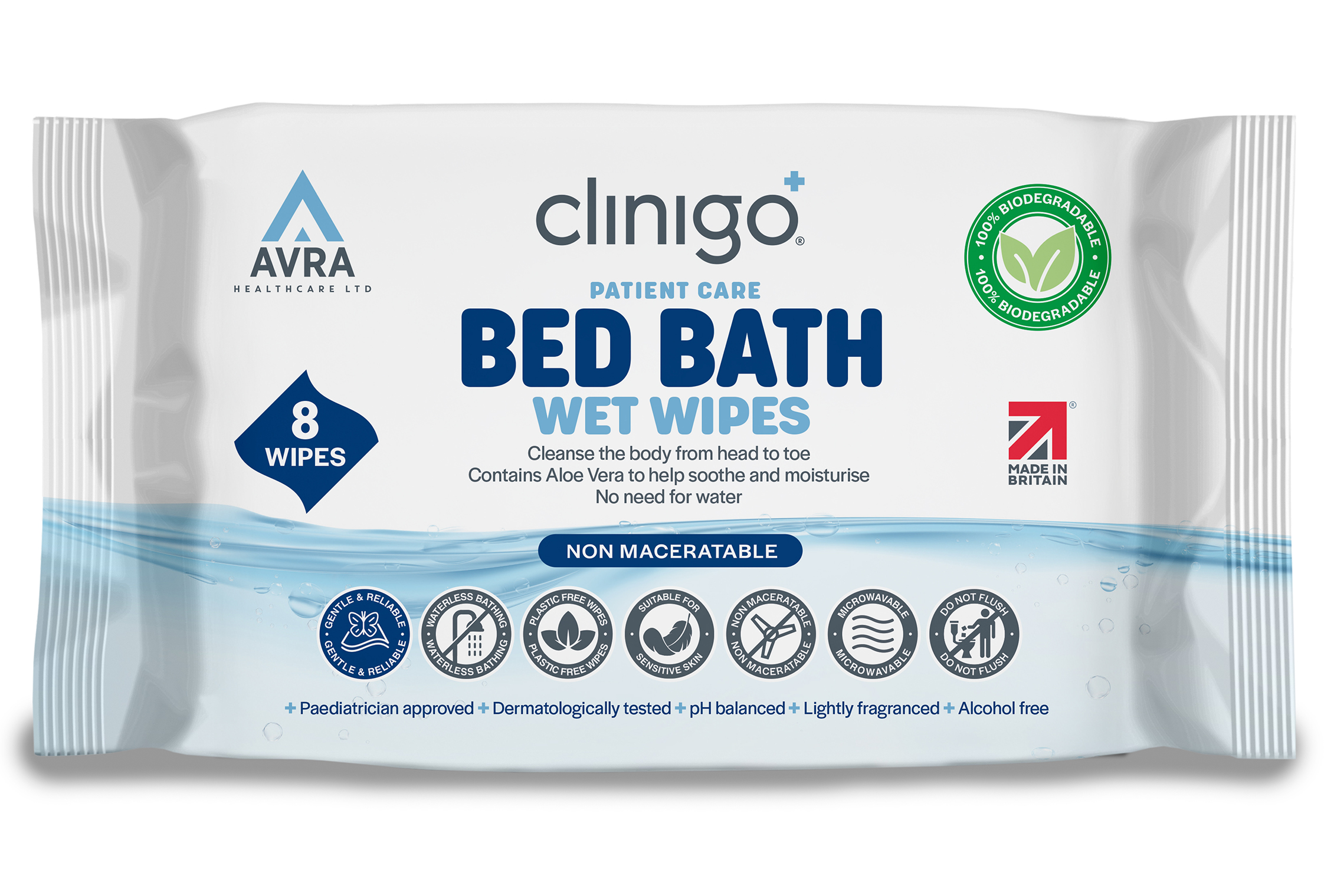 Clinigo Bed Bath Wipes