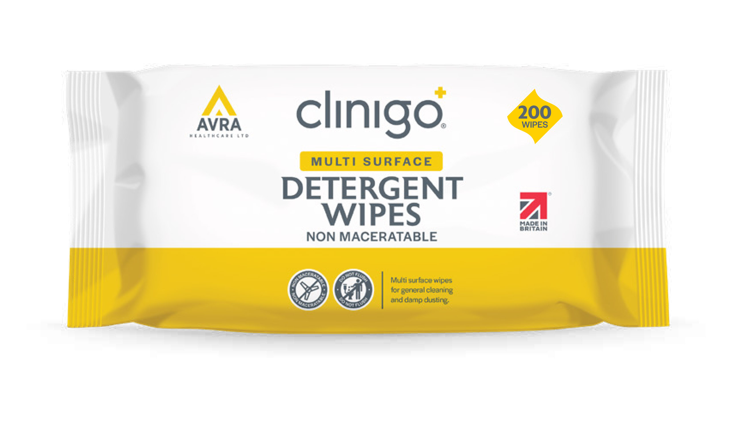Clinigo Detergent Wipes — Plastic