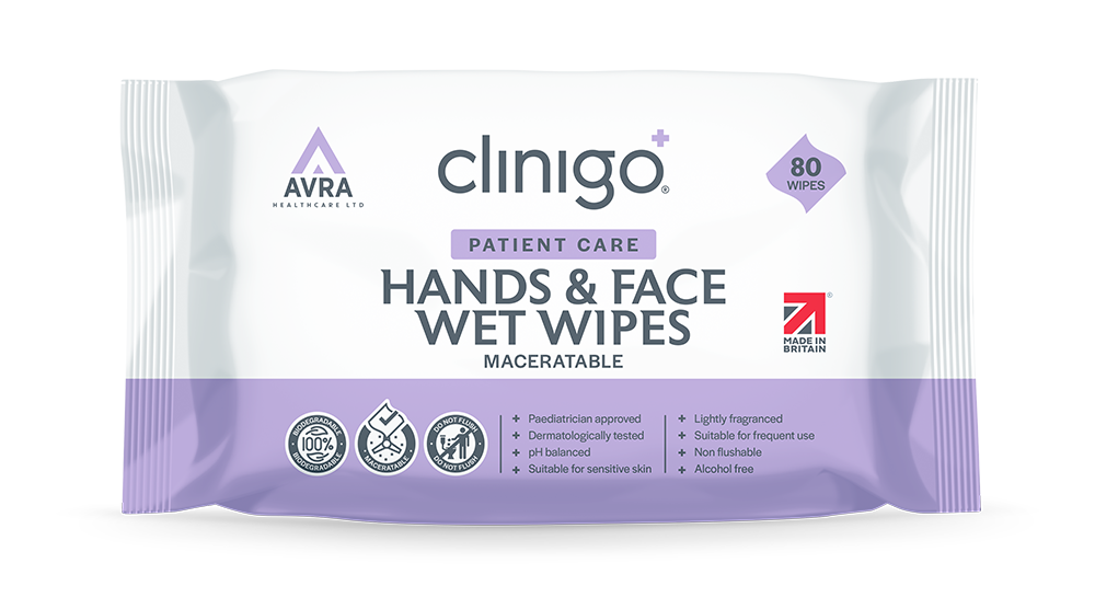 Clinigo Hands & Face Wipes 80 maceratable
