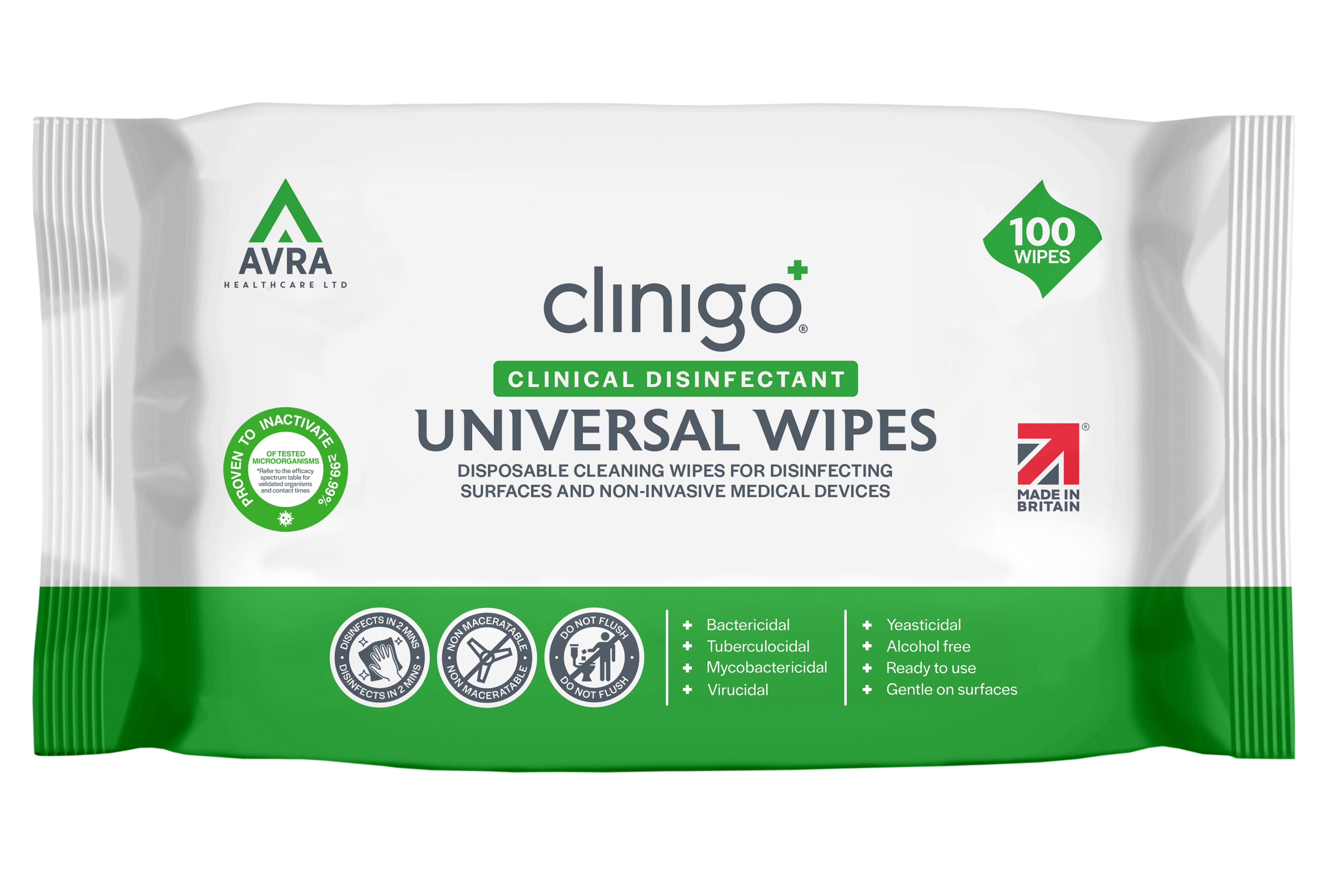 Clinigo Universal Wipes — Plastic