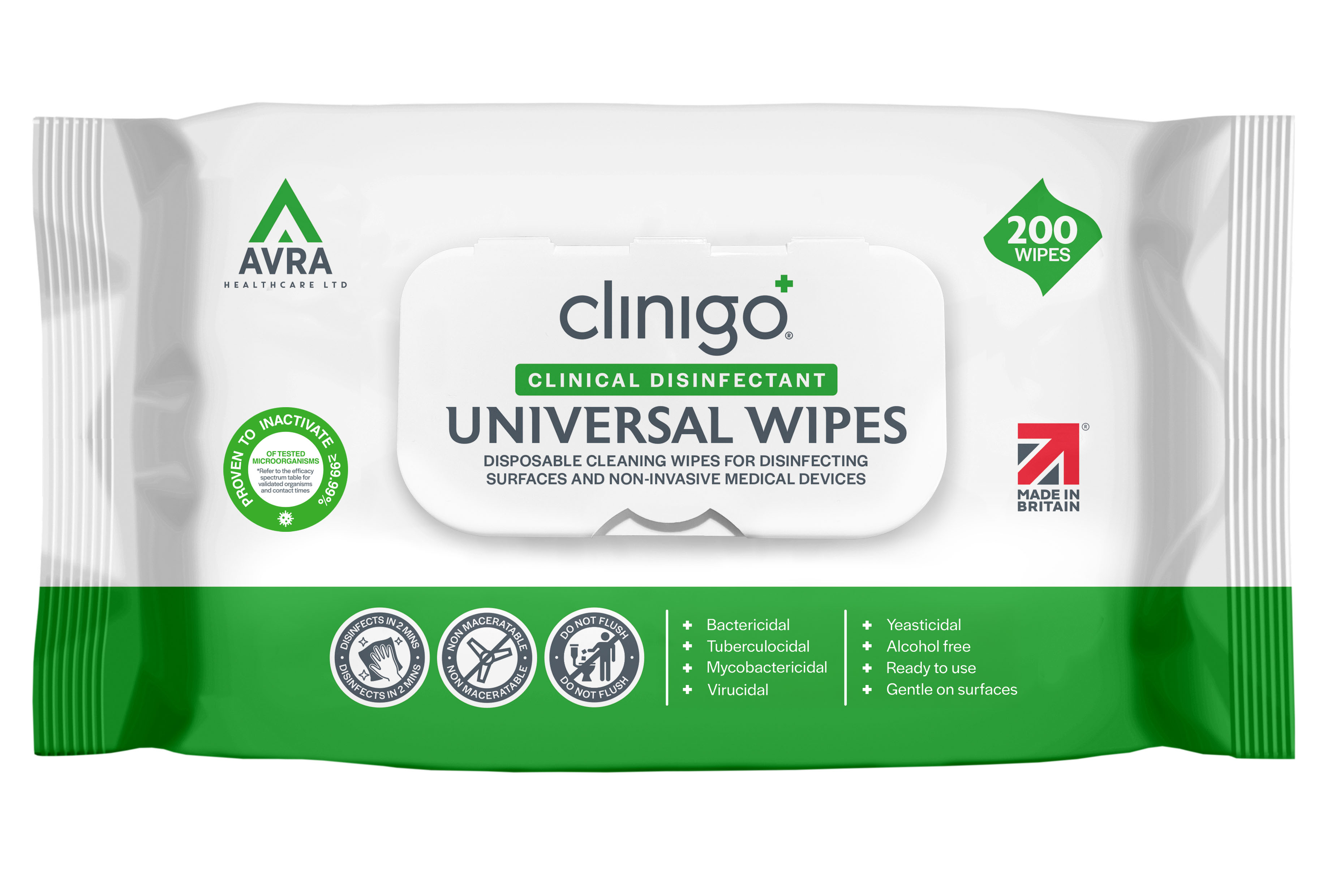 Clinigo Universal Wipes 200
