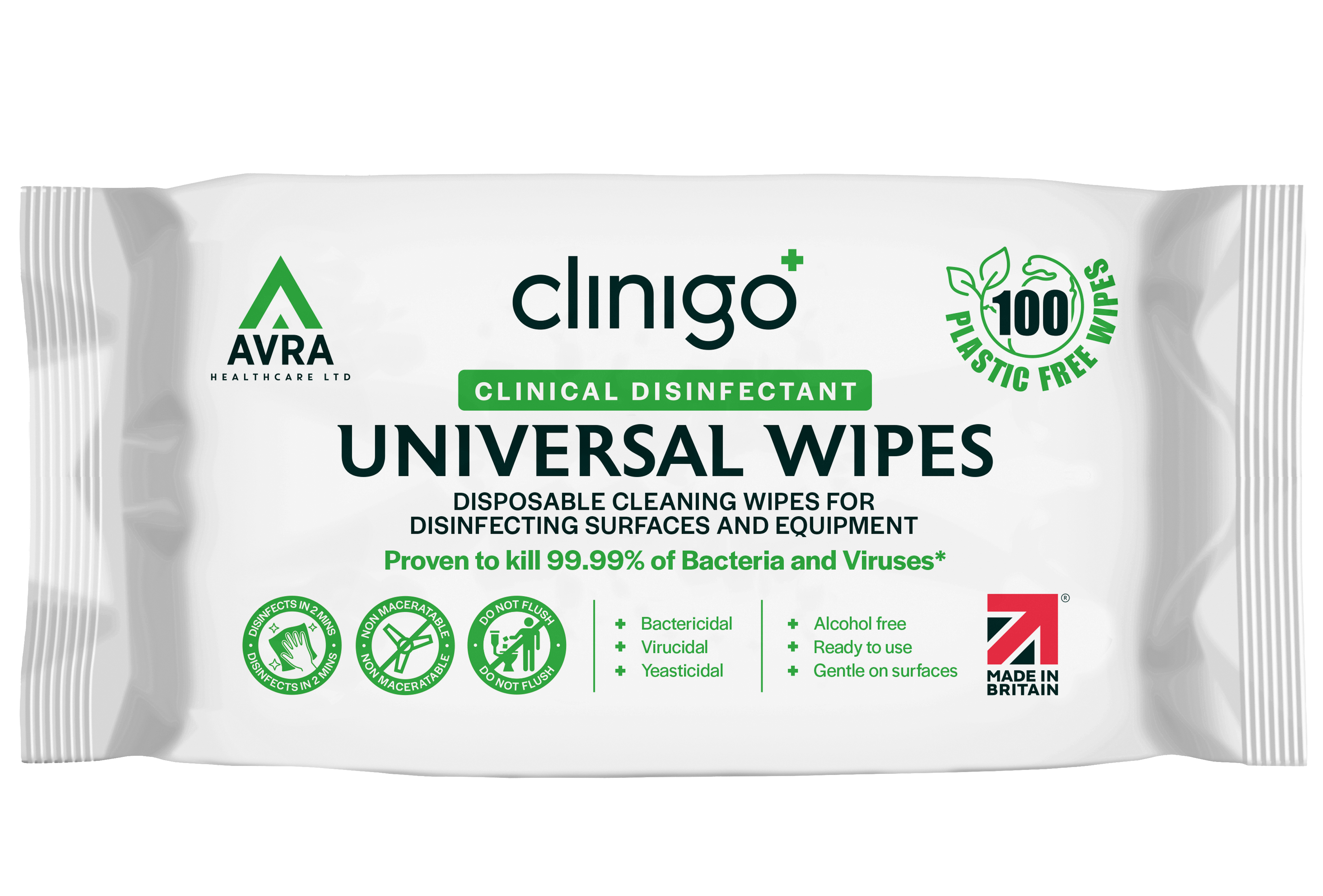 Clinigo Universal Wipes — Plastic Free